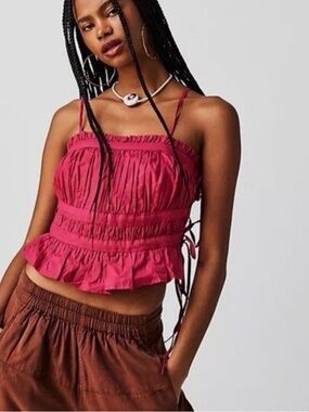 Free People Gabby Tube Top in Pink Size Large
